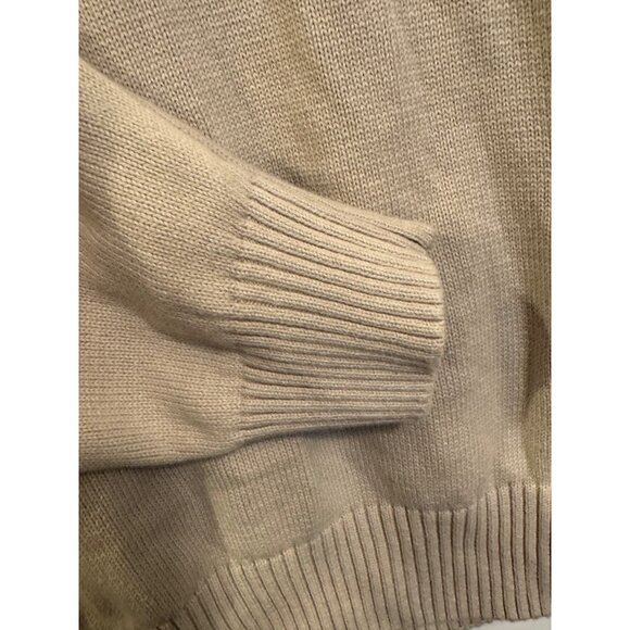 Weatherproof Vintage Holiday Sweater Mens XL Green Beige Snowflake Pullover Cott - Picture 4 of 6